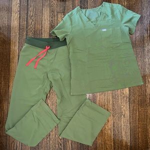 Figs Livingston Scrub Pants, Sage Green